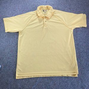 IZOD Mens Yellow XFG Polo Shirt Cool-FX Short Sleeve Golf Size XL